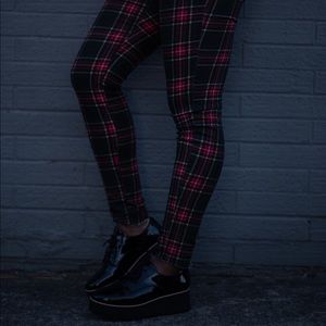 Red Vintage Plaid Pants